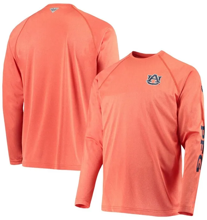 Men's Orange Auburn Tigers Pfg Terminal Tackle Omni-Shade Long Sleeve T-shirt