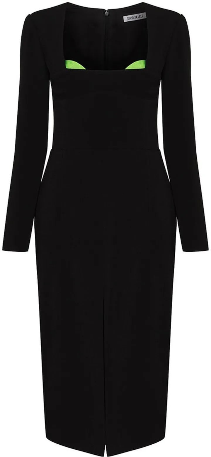Square-Neck Midi Dress