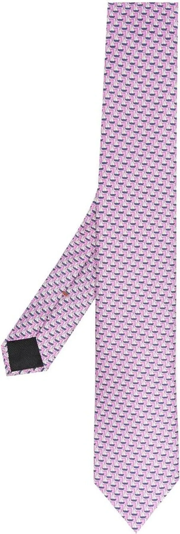 Boat-Print Silk Tie