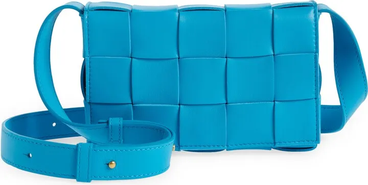Small Intrecciato Leather Cassette Crossbody Bag