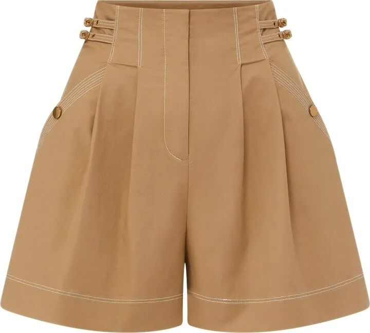 Jaffe high-waisted twill shorts