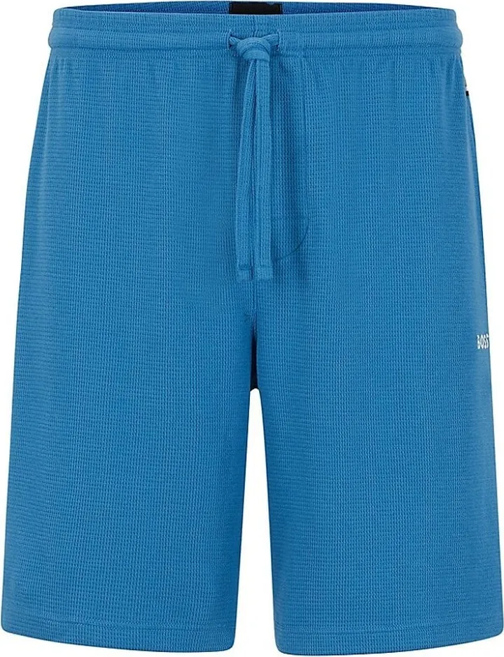 Cotton-Blend Pajama Shorts with Embroidered Logo