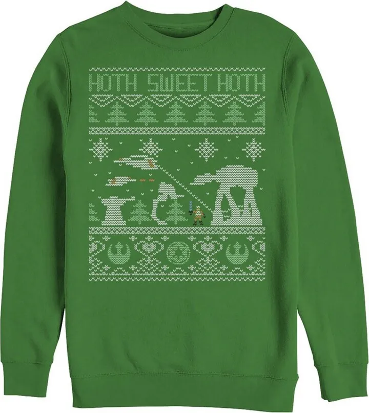 Men's Star Wars Ugly Christmas Hoth Sweet Hoth Sweatshirt - Kelly Green - 2X Large