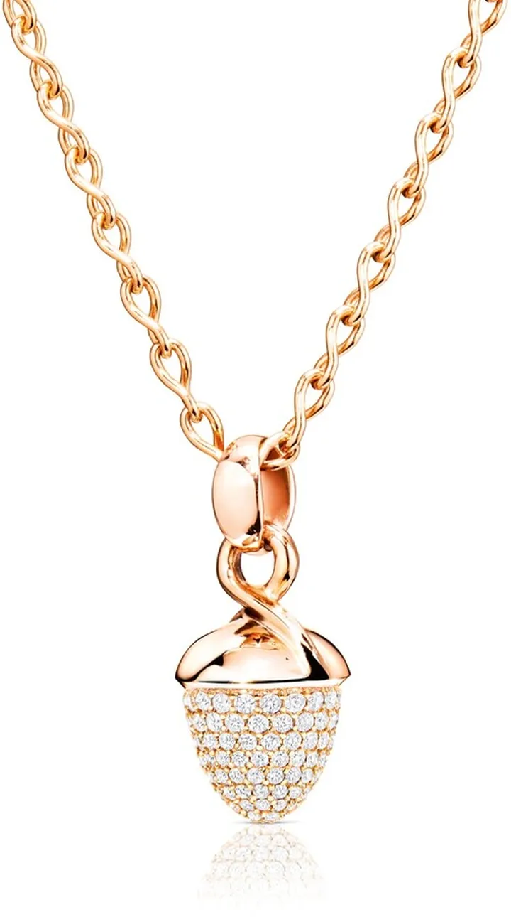 Mikado Bouquet Pave Diamond Pendant Enhancer in Rose Gold