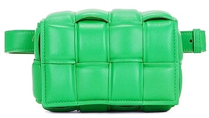 Bottega Veneta Padded Cassette Belt Bag in Green