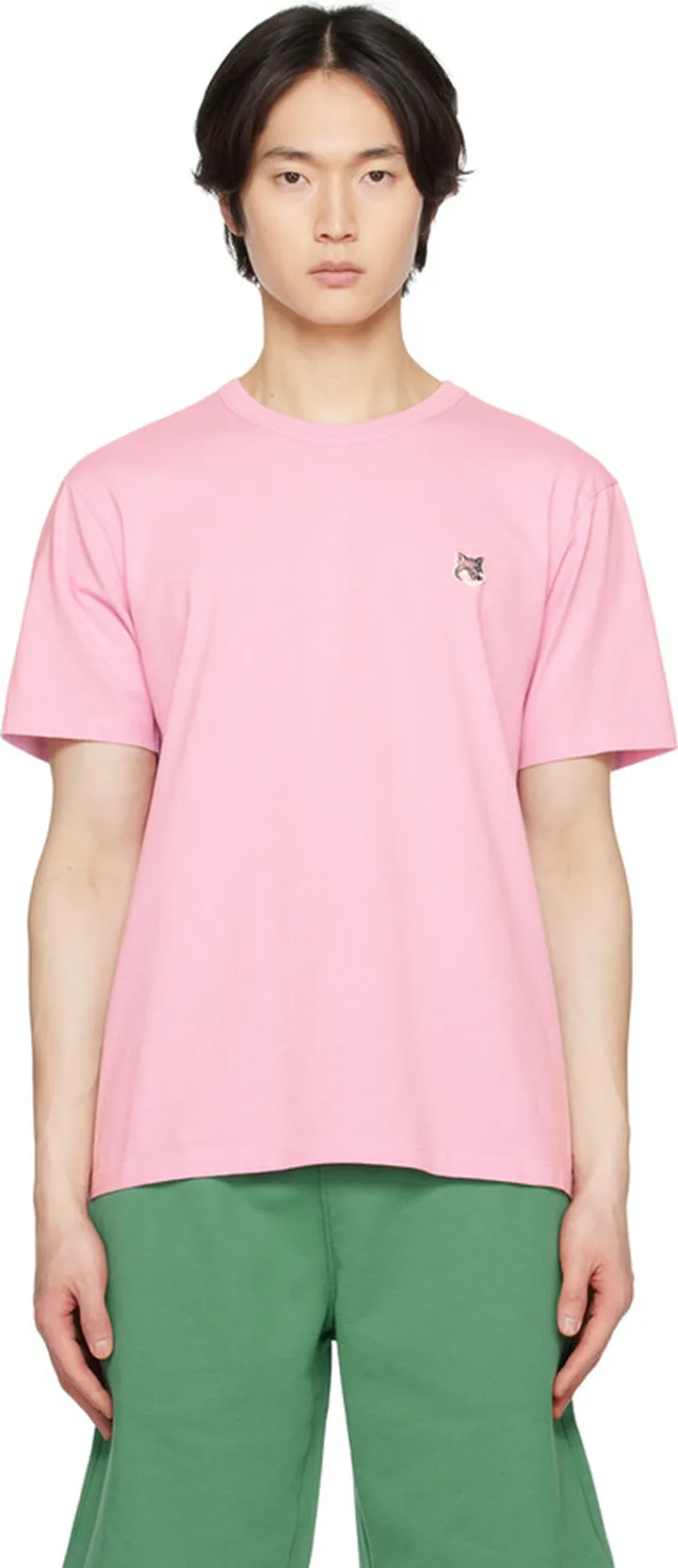 Maison Kitsuné Pink Fox Head T-Shirt