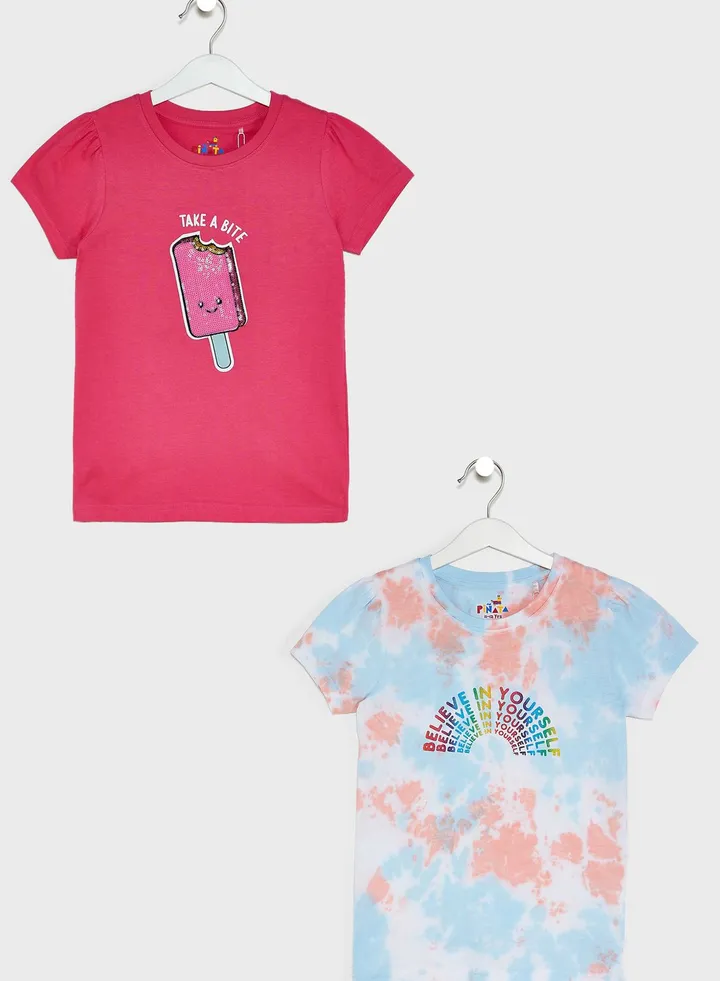 Round Neck Pack Of 2 T-Shirts