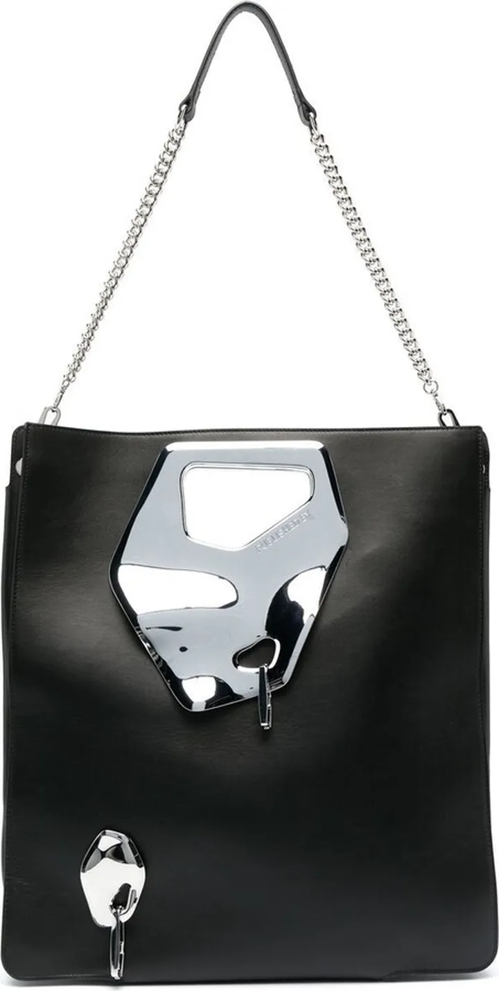 Tall Leather Tote Bag