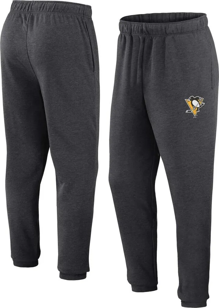 Men's Fanatics Branded Heather Charcoal Pittsburgh Penguins Form Tracking Sweatpants