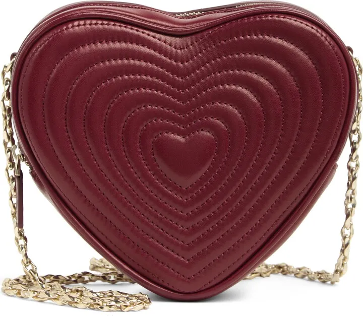 Heart Quilted Leather Crossbody