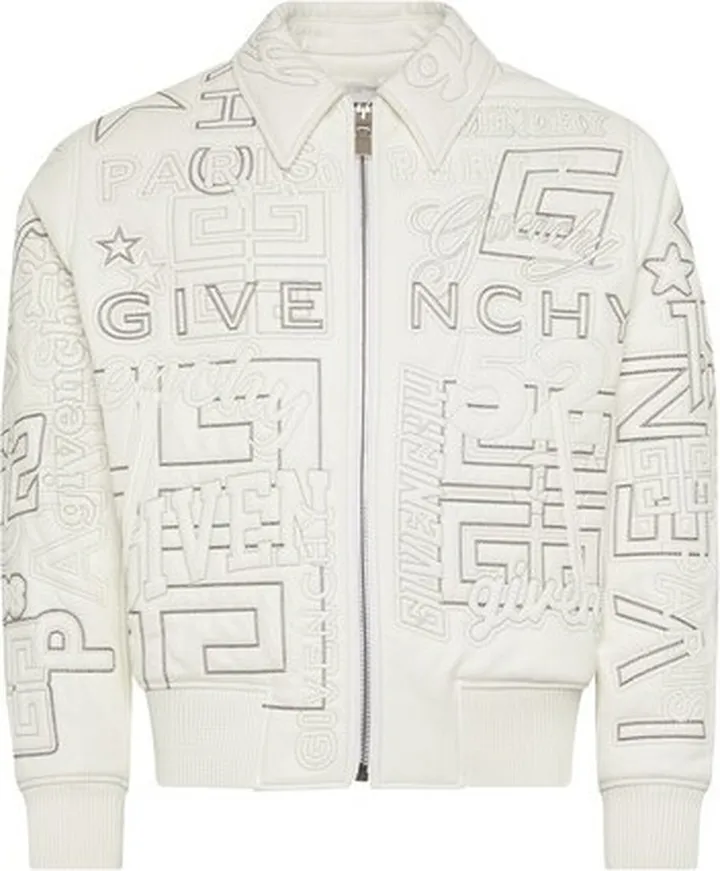 Quilted leather bomber