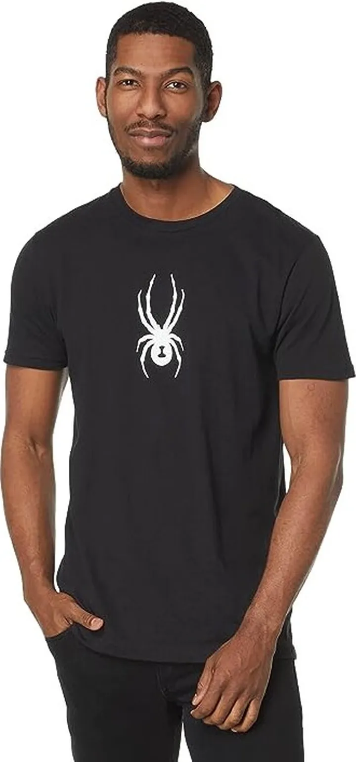 Spyder Carve Short Sleeve Tee (Black) Men's Clothing