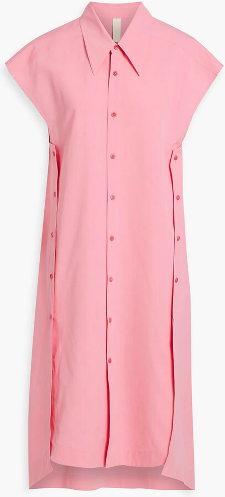 Adri cotton and silk-blend poplin midi shirt dress
