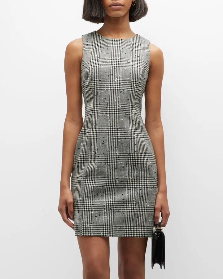 Mila Plaid Mini Sheath Dress