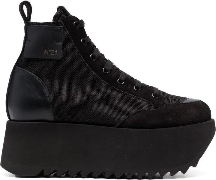 Logo Platform-Sole Sneakers