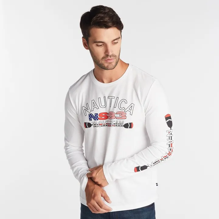 Big & Tall Long Sleeve Yacht Team T-Shirt