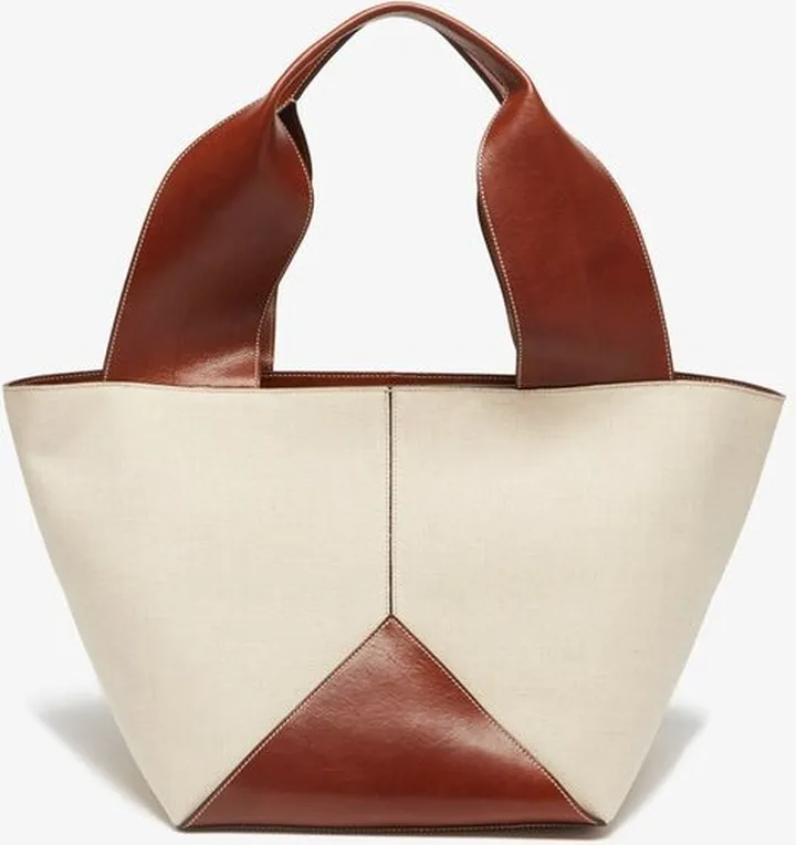 Market Canvas And Leather Tote Bag