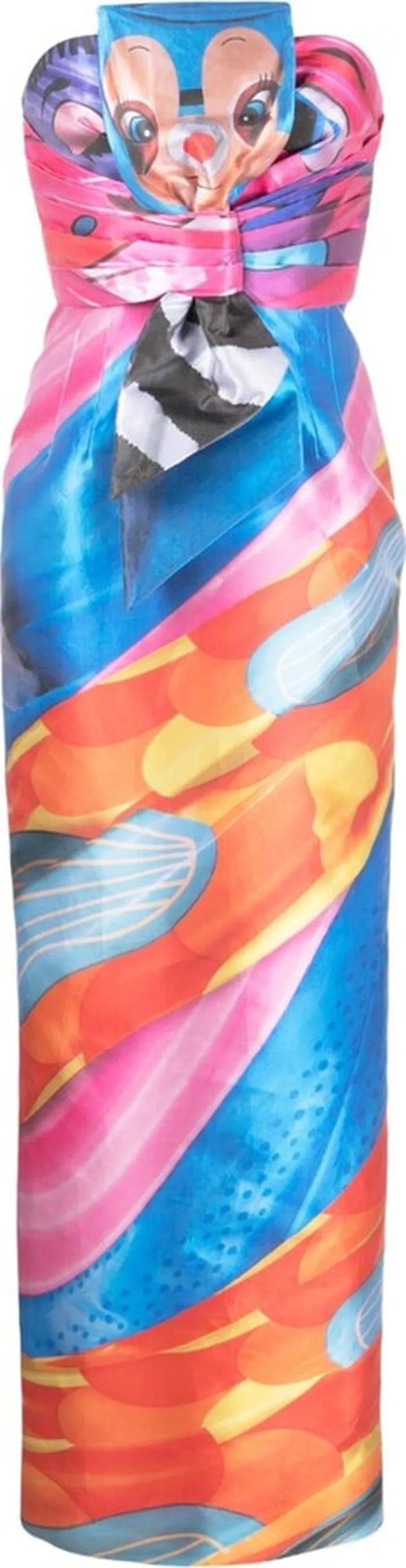 Inflatable Animals strapless long dress