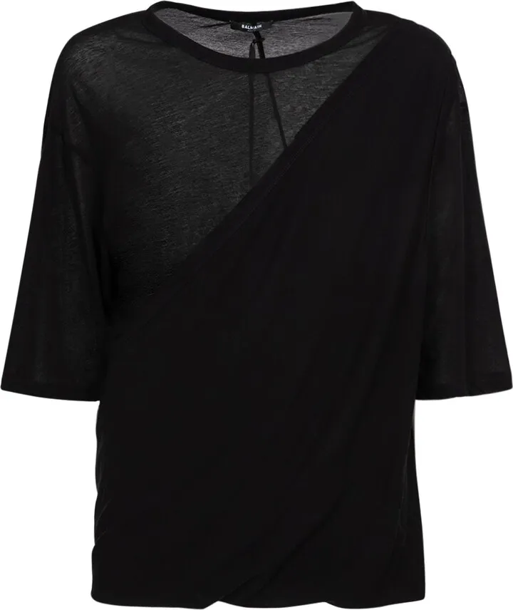 Oversize layer draped t-shirt