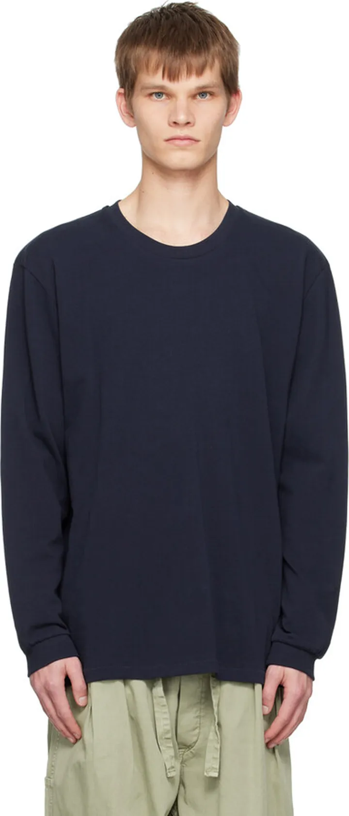 Won Hundred Navy Kim Long Sleeve T-Shirt