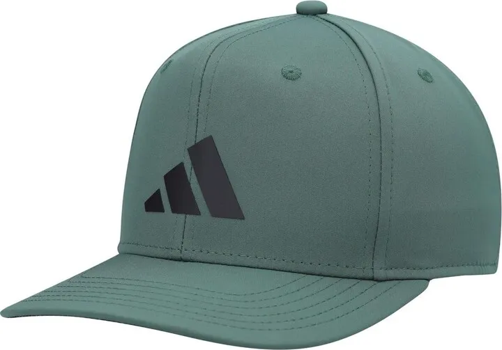 Men's adidas Green 3-Bar Aeroready Snapback Hat