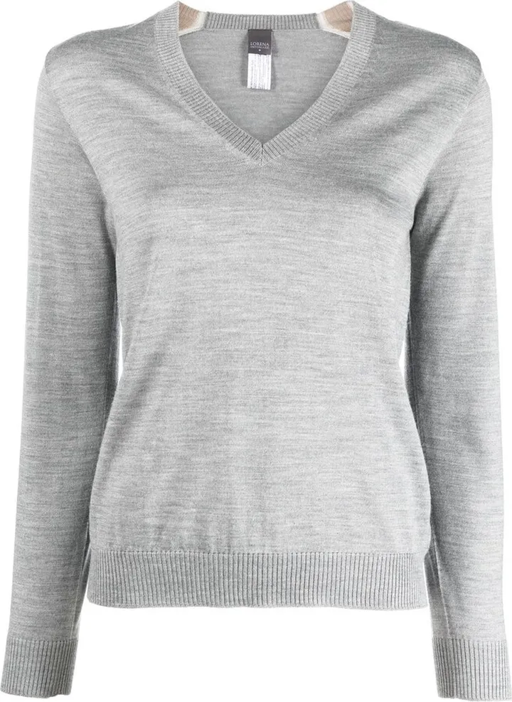 V-Neck Fine Knit Jumper