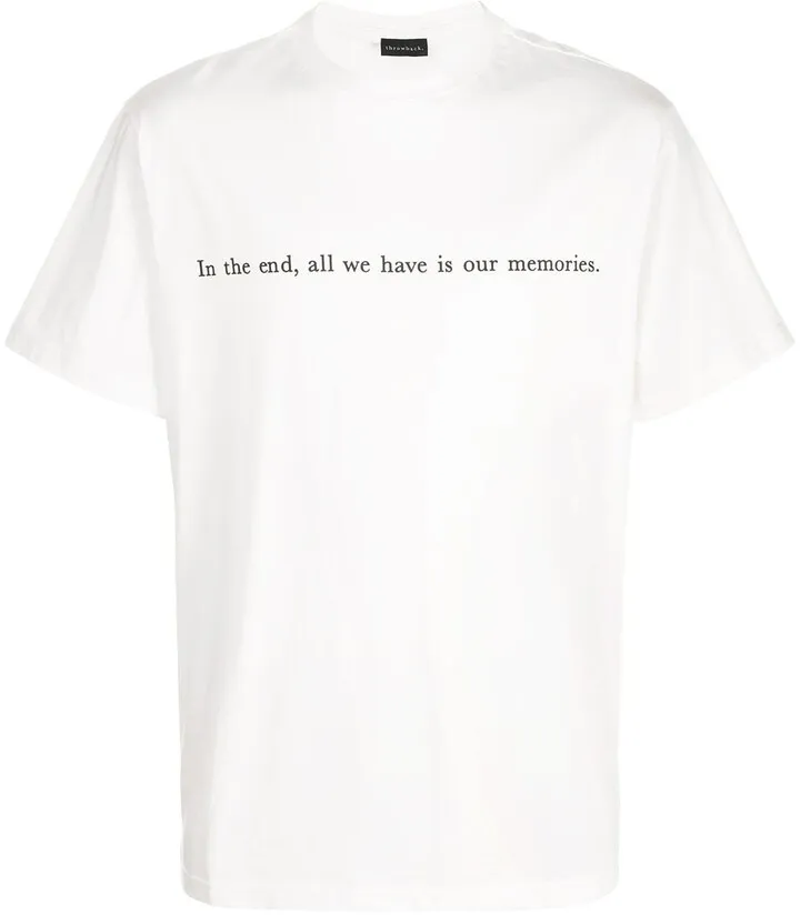 Memories slogan-print cotton T-shirt