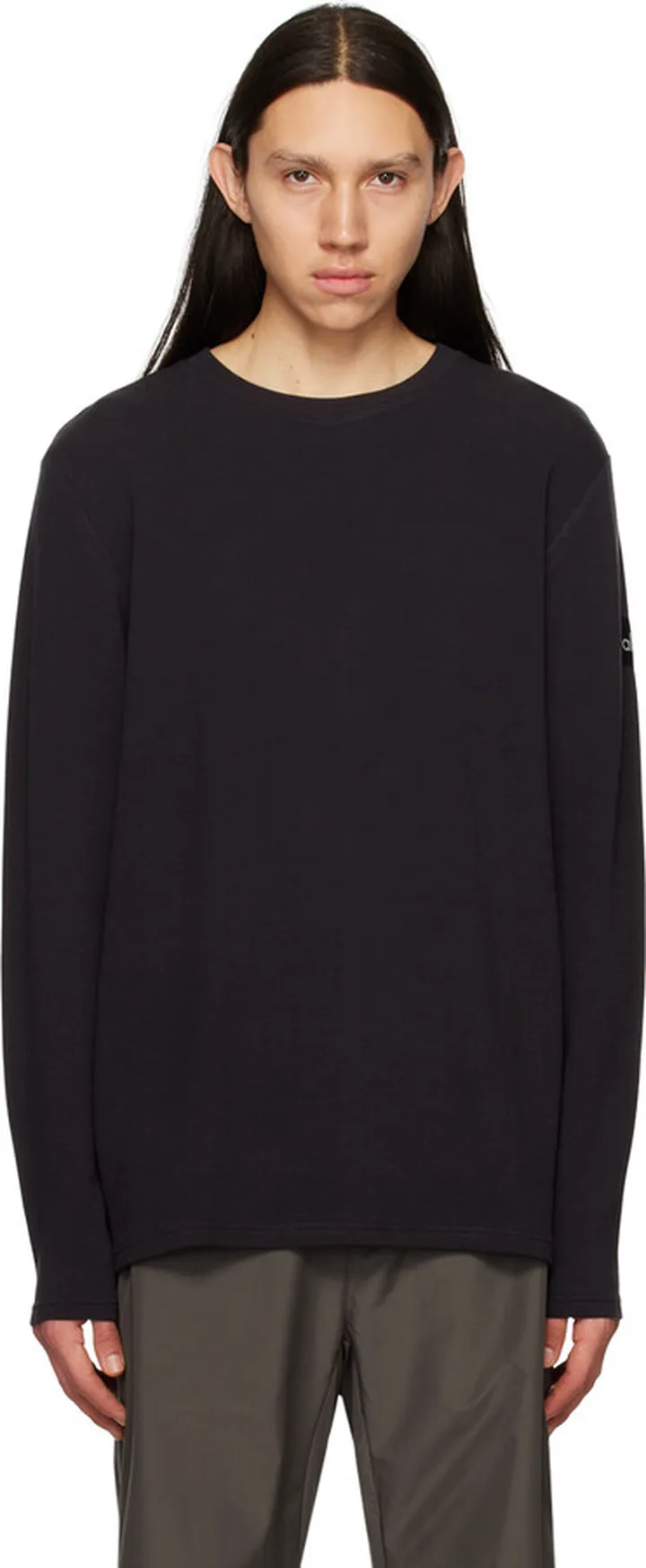 Alo Black Fast Break Long Sleeve T-Shirt