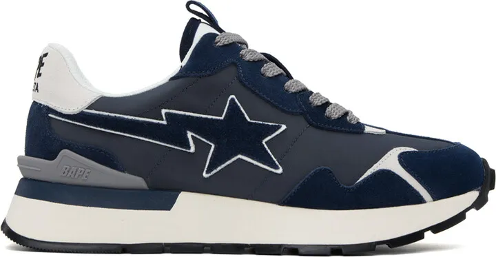 BAPE Navy & Gray Road Sta Express Sneakers