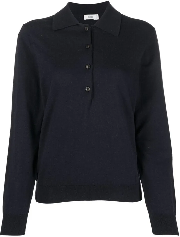 Long-Sleeved Polo Top