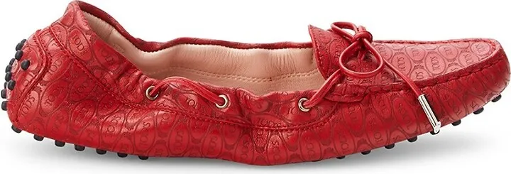 Heaven Logo Leather Driving Shoes