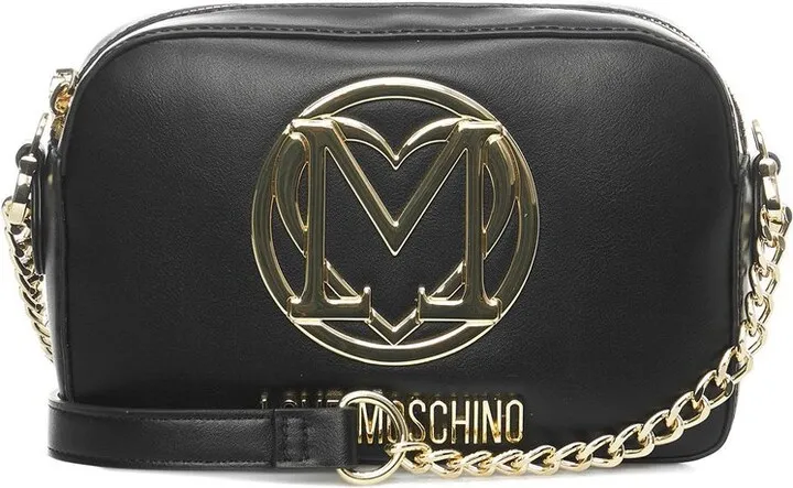 Love Moschino Logo Plaque Zipped Crossbody Bag
