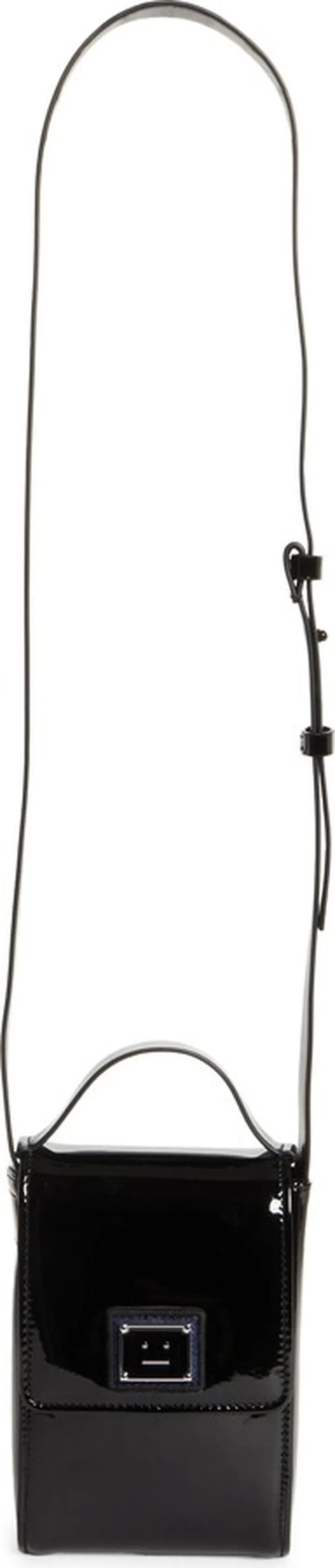 Mini Akki Face Plaque Patent Crossbody Bag