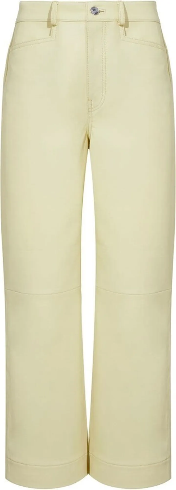 Cropped Wide-Leg Leather Trousers