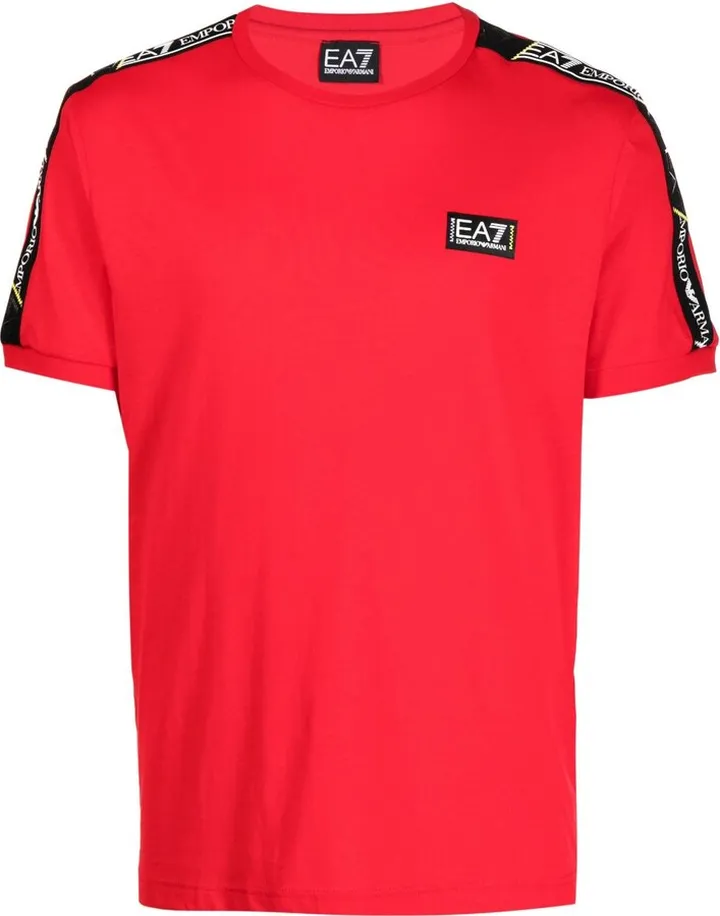 logo-tape cotton T-shirt