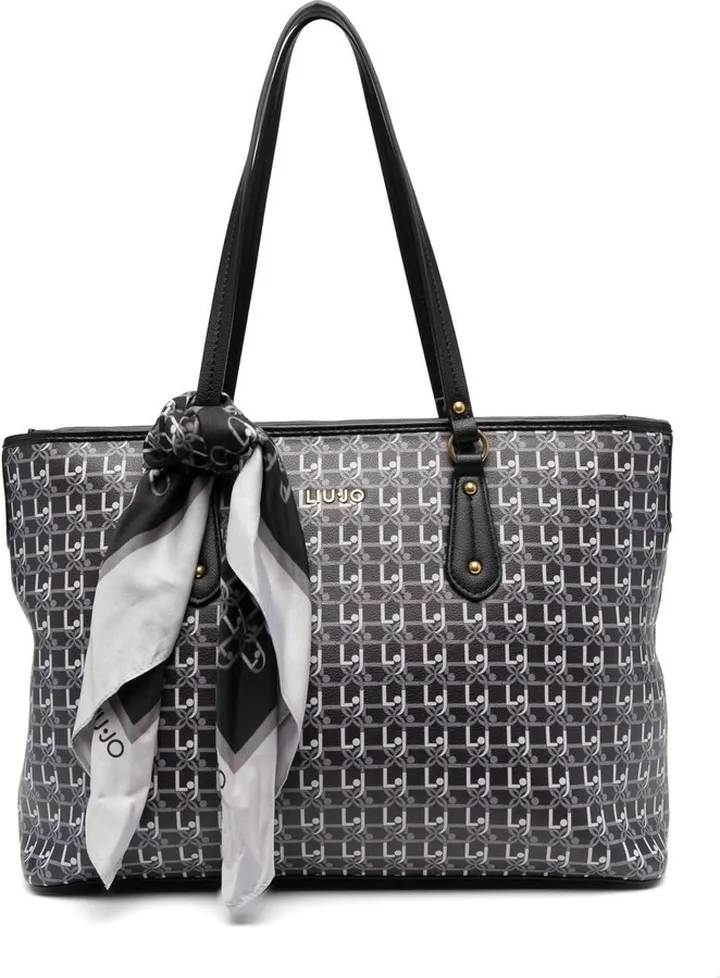Monogram-Print Tote Bag