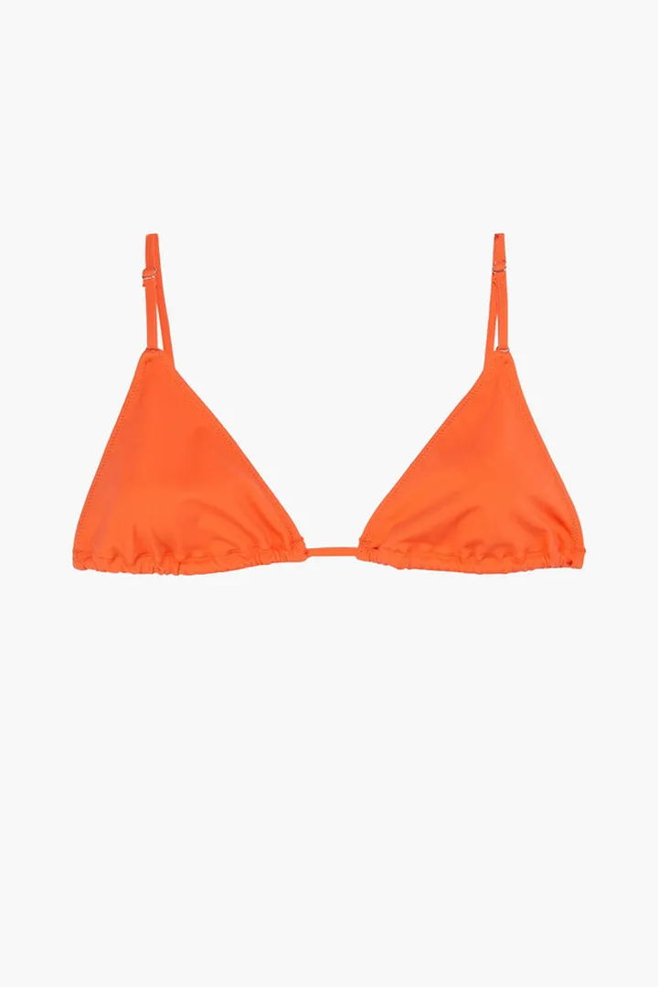 Neon triangle bikini top