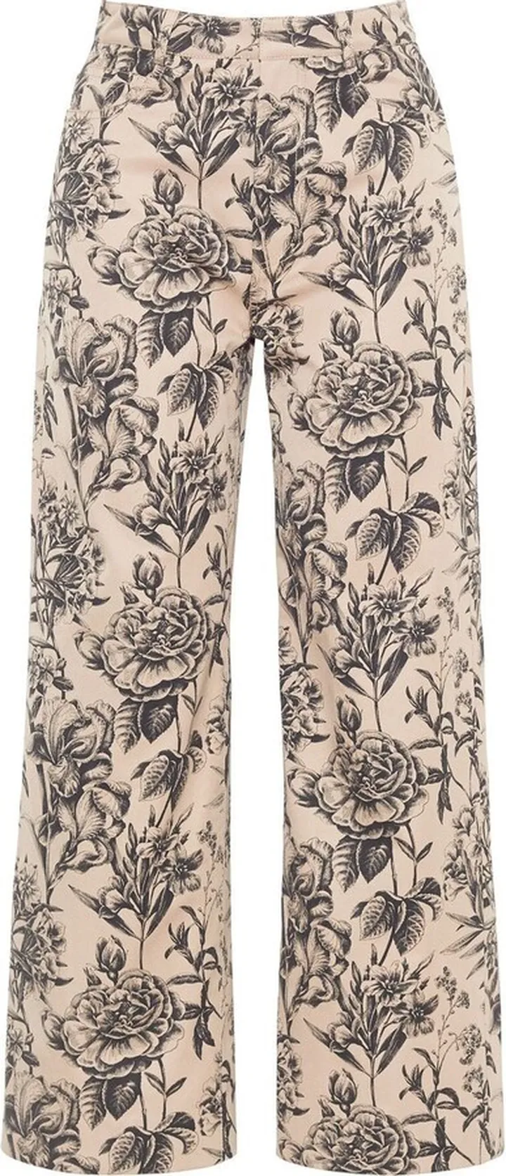 Alessia cropped floral-print trousers