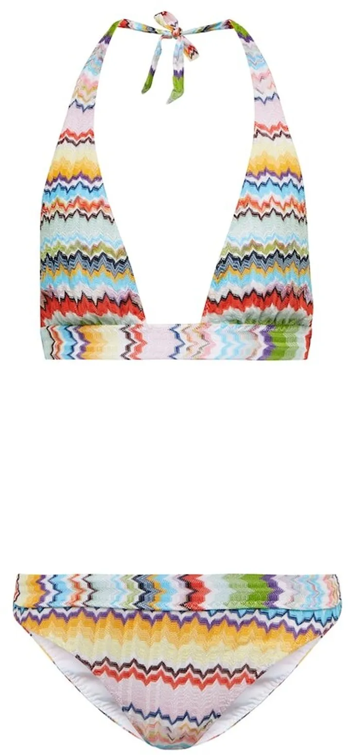 Zig-zag knit bikini