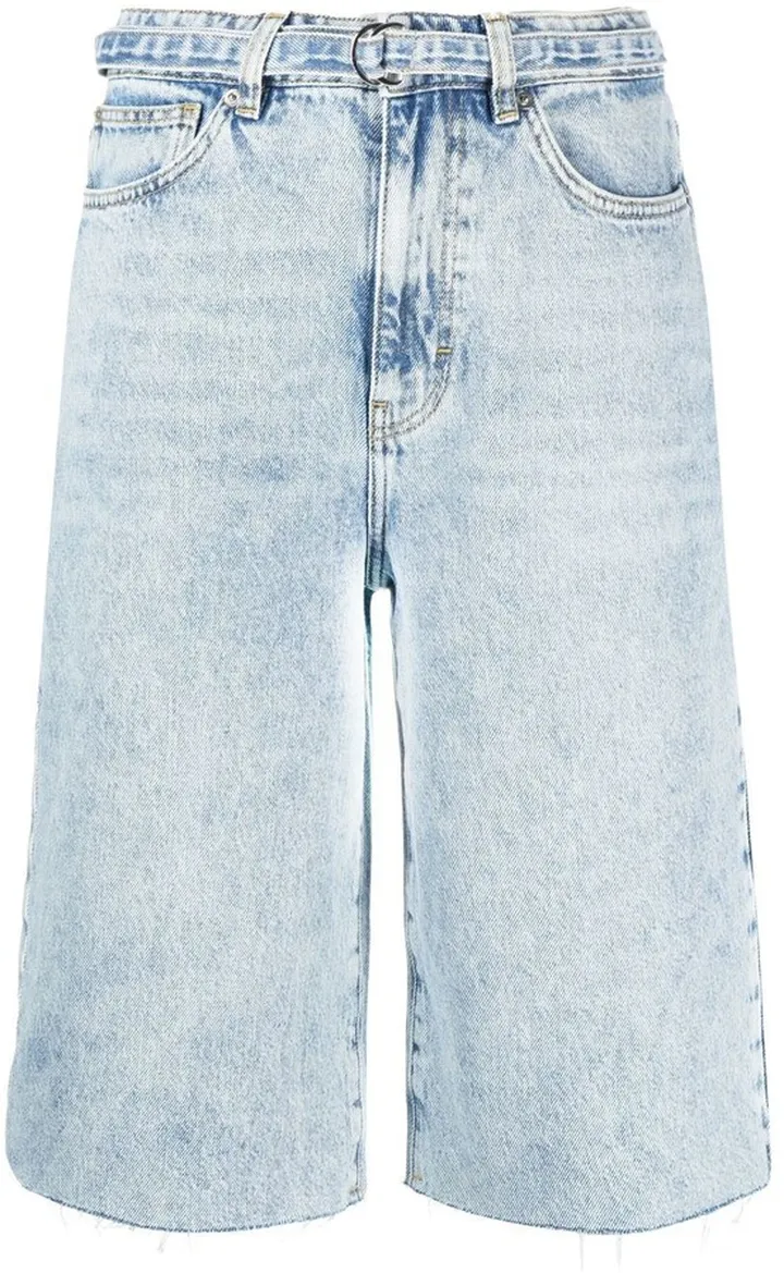 Knee-Length Denim Shorts