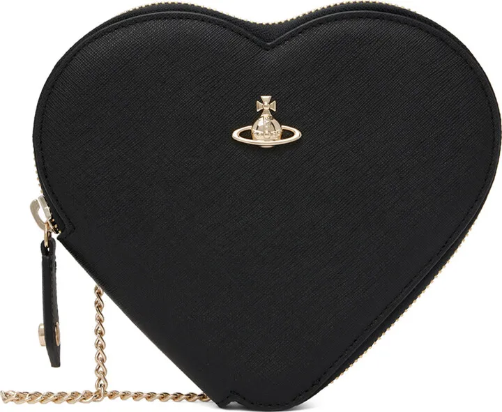 Vivienne Westwood Black Victoria New Heart Bag