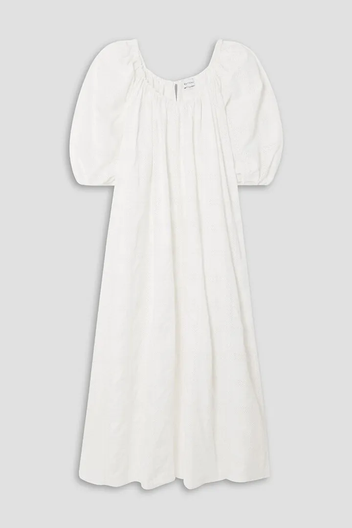 Broderie anglaise cotton maxi dress
