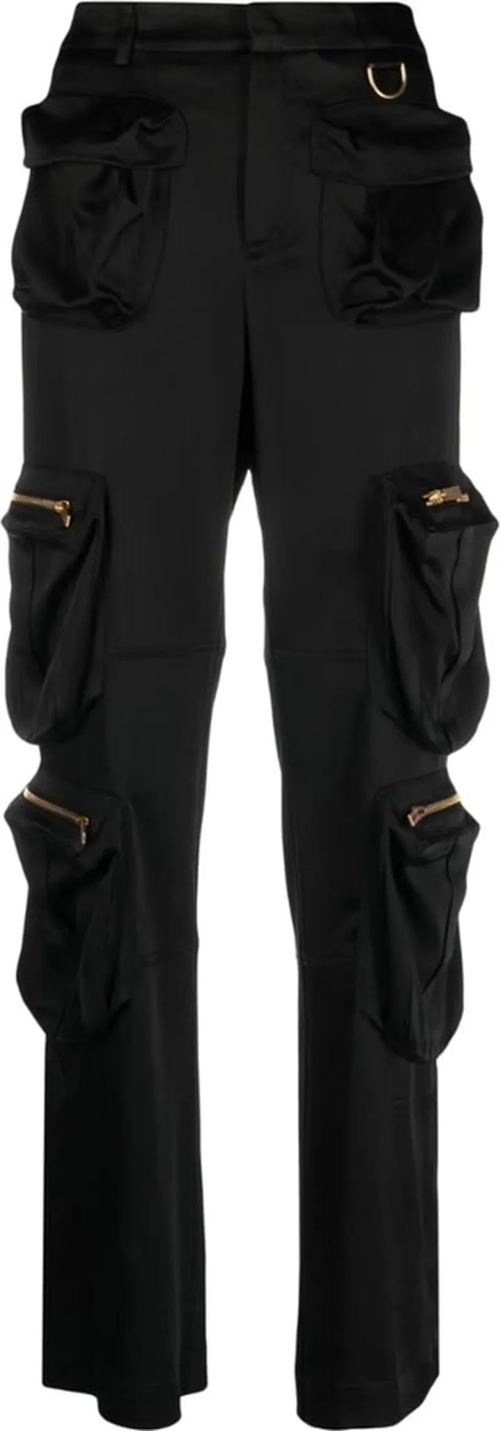 Multiple-Pockets Straight-Leg Trousers