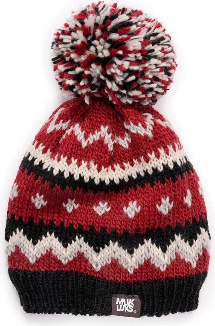 MUK LUKS Women's Cuff Knit Beanie - Candy Apple