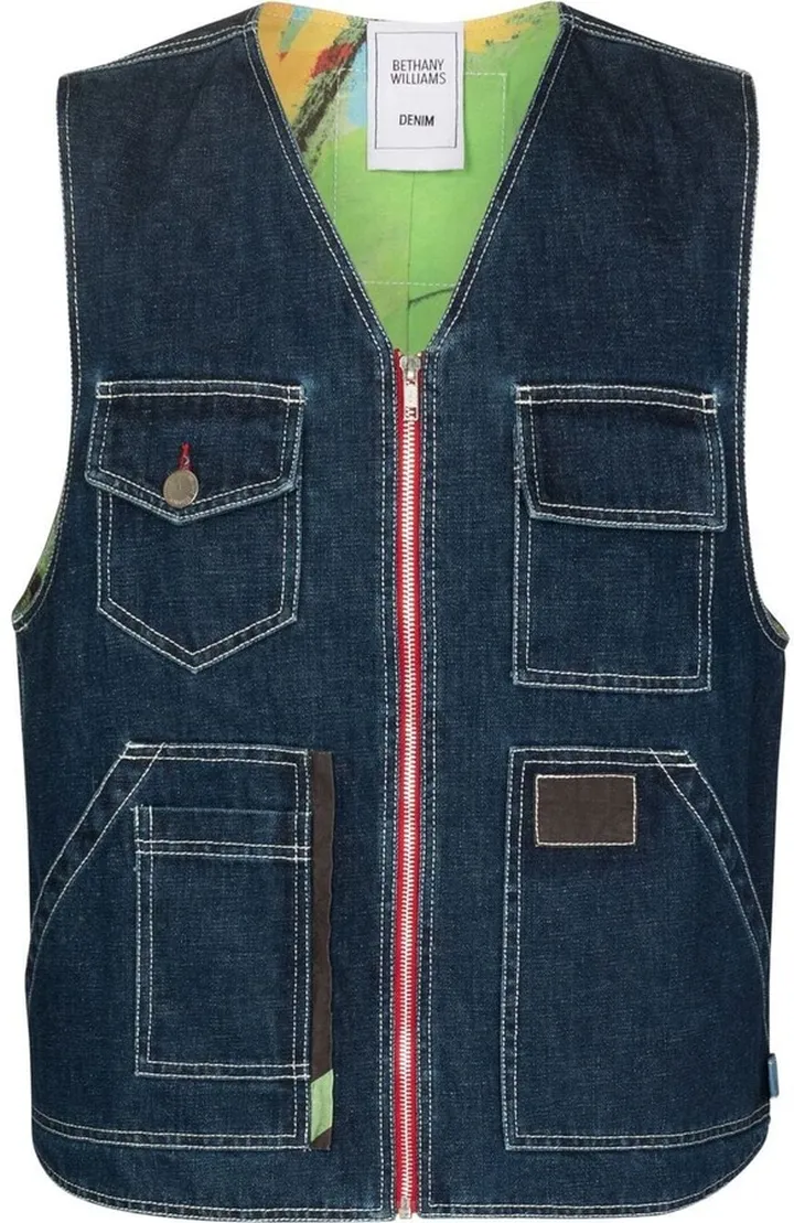 x Browns Focus sleeveless denim jacket