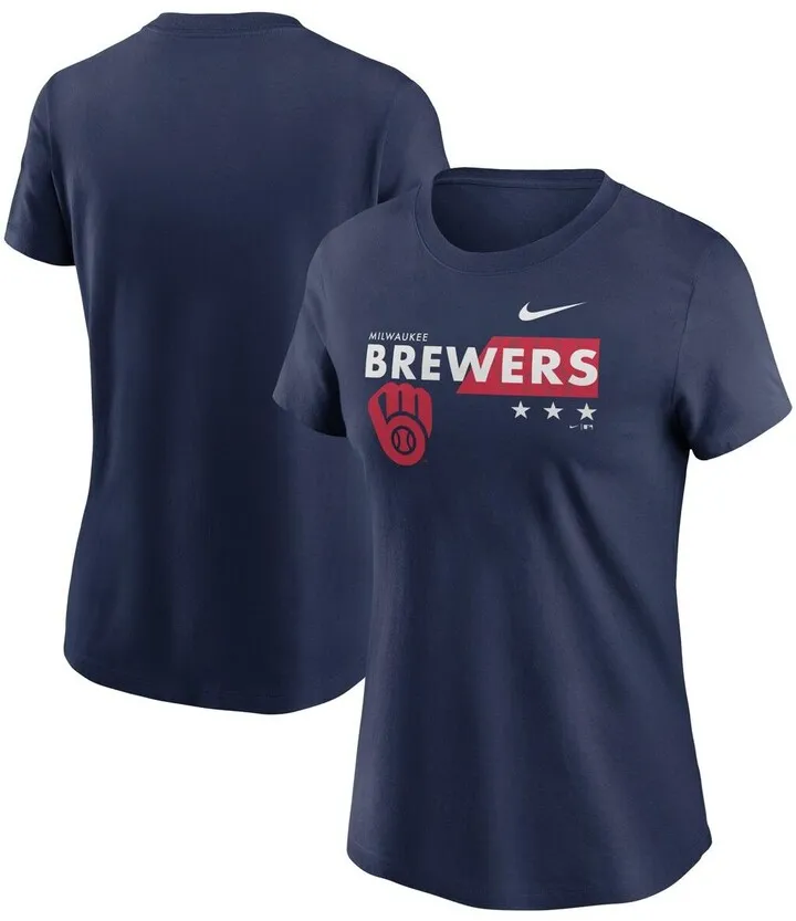 Women's Nike Navy Milwaukee Brewers Americana T-shirt