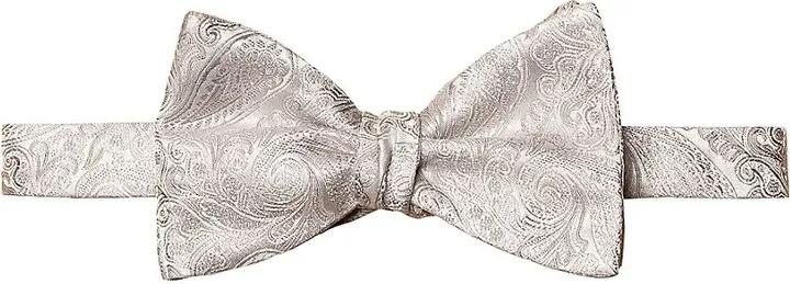 Paisley Self Tied Silk Wedding Bowtie