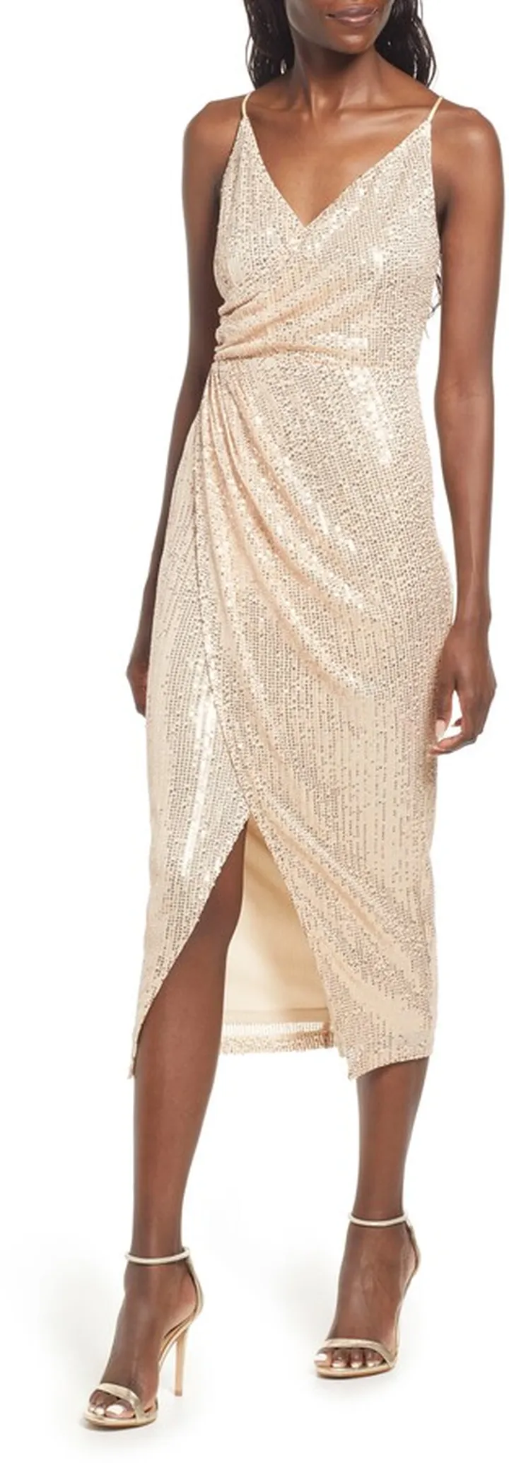 Sequin Cocktail Midi Dress