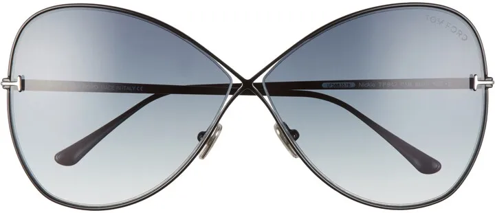 Nickie 66mm Gradient Oversize Butterfly Sunglasses