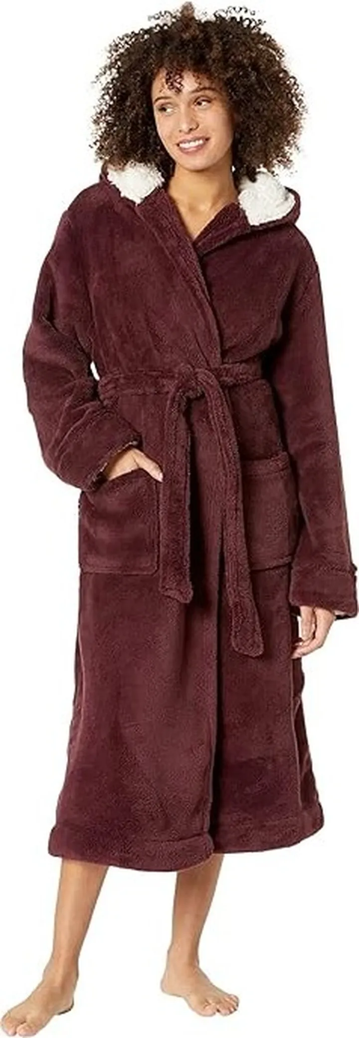 L.L.Bean Wicked Plush Robe (Black Plum) Women's Robe
